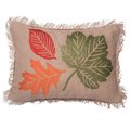 Dare2Decor 18 x 18 in. Tan Harvest Leaves Pillow DA2675972